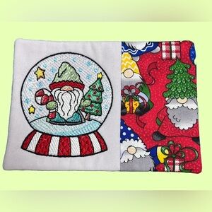 Hand Crafted Mug Rug Coaster Embroidered Cotton Fabric Padded Absorbs Liquid